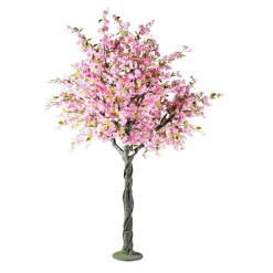 DecoWoerner Decoración De Primavera|Árboles Artificiales>Cerezo Artificial En Flor, 220 Cm,