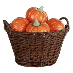 DecoWoerner Decoración De Otoño|Macetas Y Artículos De Decoración>Cesta De Mimbre Ø 43 Cm