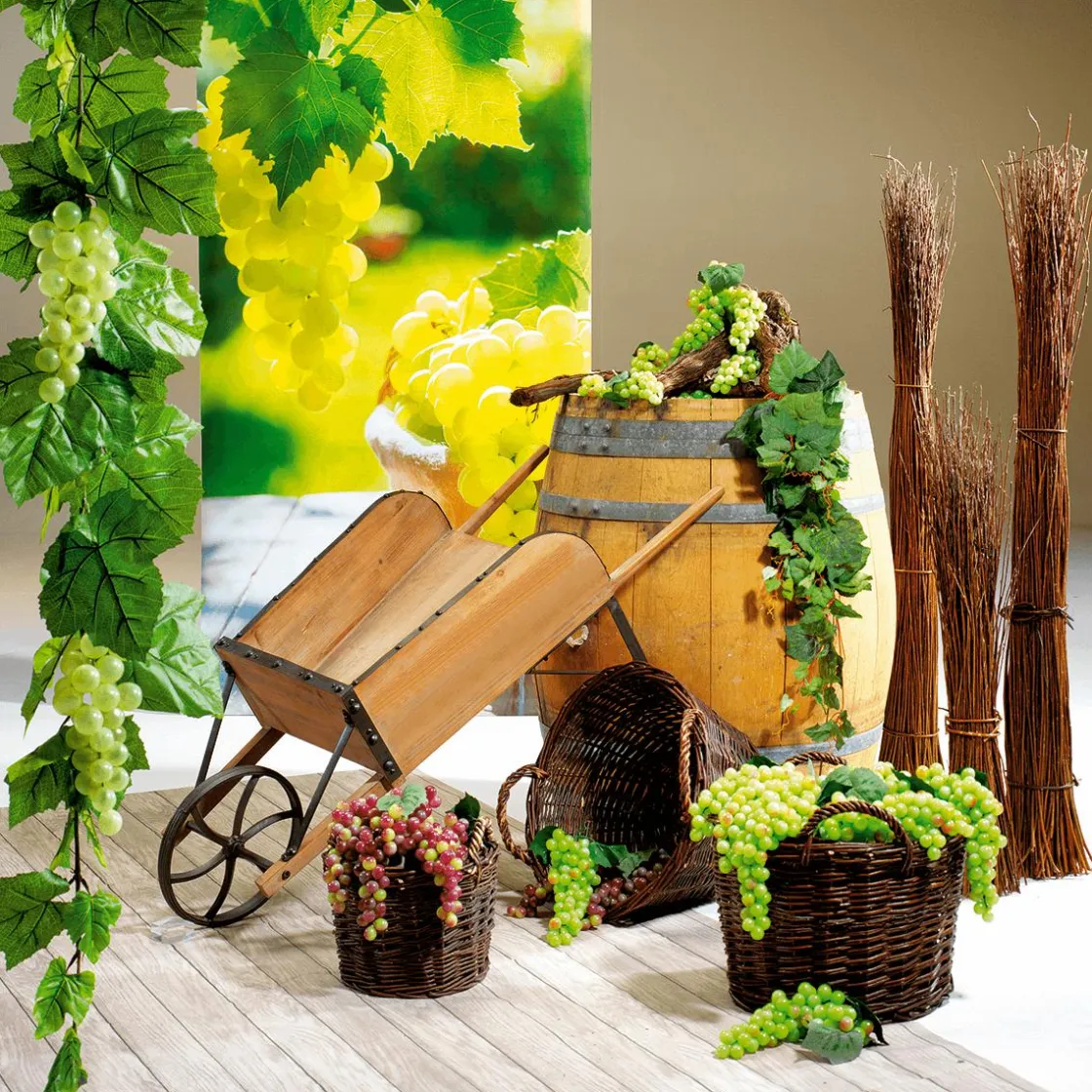 DecoWoerner Decoración De Otoño|Macetas Y Artículos De Decoración>Cesta De Mimbre Ø 43 Cm