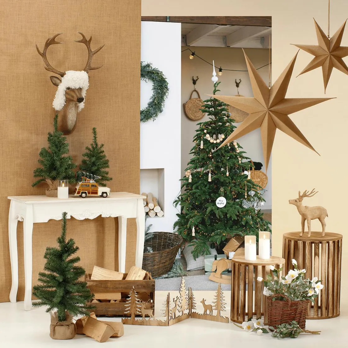DecoWoerner Decoración De Otoño|Macetas Y Artículos De Decoración>Cesta De Mimbre 24 Cm