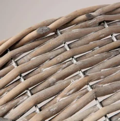 DecoWoerner Macetas Y Artículos De Decoración|Árboles De Navidad Artificiales>Cesta De Mimbre Anular Para árbol De Navidad, Ø 57 Cm
