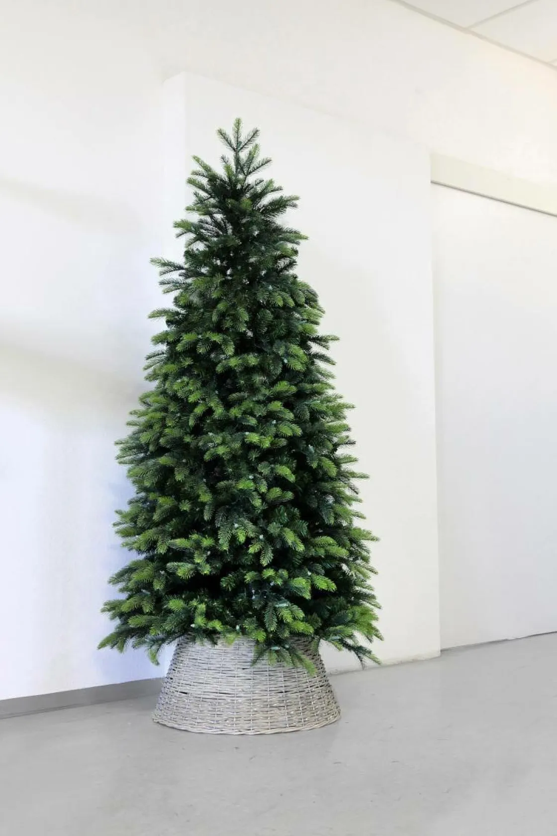 DecoWoerner Macetas Y Artículos De Decoración|Árboles De Navidad Artificiales>Cesta De Mimbre Anular Para árbol De Navidad, Ø 57 Cm