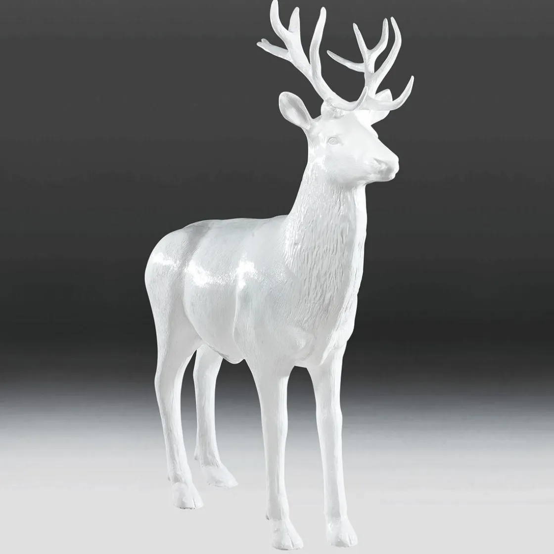 DecoWoerner Decoración De Animales|Decoración Navideña Xxl>Ciervo Deco De 231 Cm De Altura,