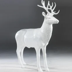 DecoWoerner Decoración De Animales|Decoración Navideña Xxl>Ciervo Deco De 231 Cm De Altura,