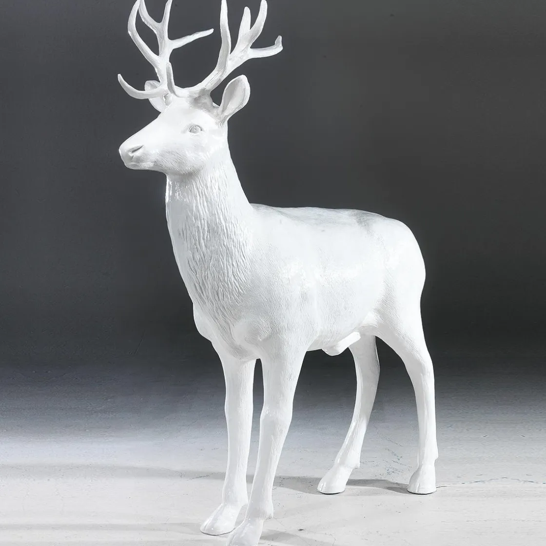 DecoWoerner Decoración De Animales|Decoración Navideña Xxl>Ciervo Deco De 231 Cm De Altura,