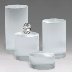 DecoWoerner Expositores Para Tiendas>Cilindro De Material Acrílico, Altura 2 Cm