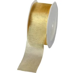 DecoWoerner Cintas De Regalo>Cinta De Chifón, Anchura De 38 Mm, Color Dorado