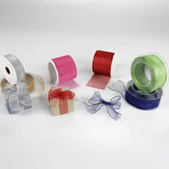 DecoWoerner Cintas De Regalo>Cinta De Chifón, Anchura De 38 Mm, Color Perla