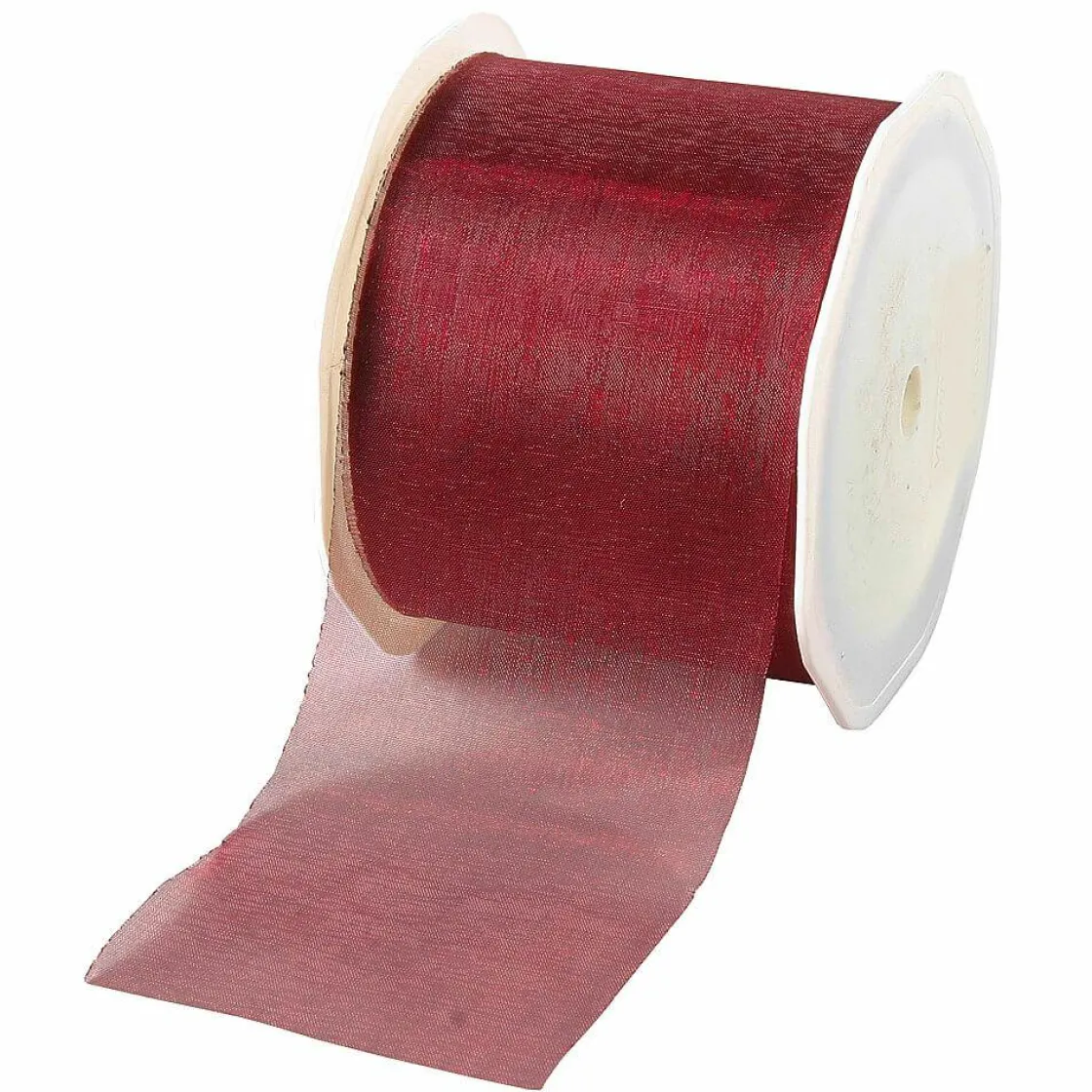 DecoWoerner Cintas De Regalo>Cinta De Chifón, Color Burdeos, Anchura 70 Mm