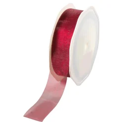 DecoWoerner Cintas De Regalo>Cinta De Chifón, Color Burdeos, Anchura 25 Mm