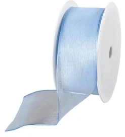 DecoWoerner Cintas De Regalo>Cinta De Chifón Con Alambre, Color Claro, Anchura 40 Mm