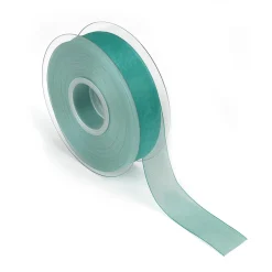 DecoWoerner Cintas De Regalo>Cinta De Gasa Con Orillo 25mm X 50m Turquesa