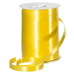 DecoWoerner Cintas De Regalo>Cinta De Poliéster, Anchura De 10 Mm, Amarilla