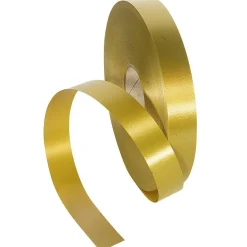 DecoWoerner Cintas De Regalo>Cinta De Poliéster, Anchura 19 Mm, Color Dorado