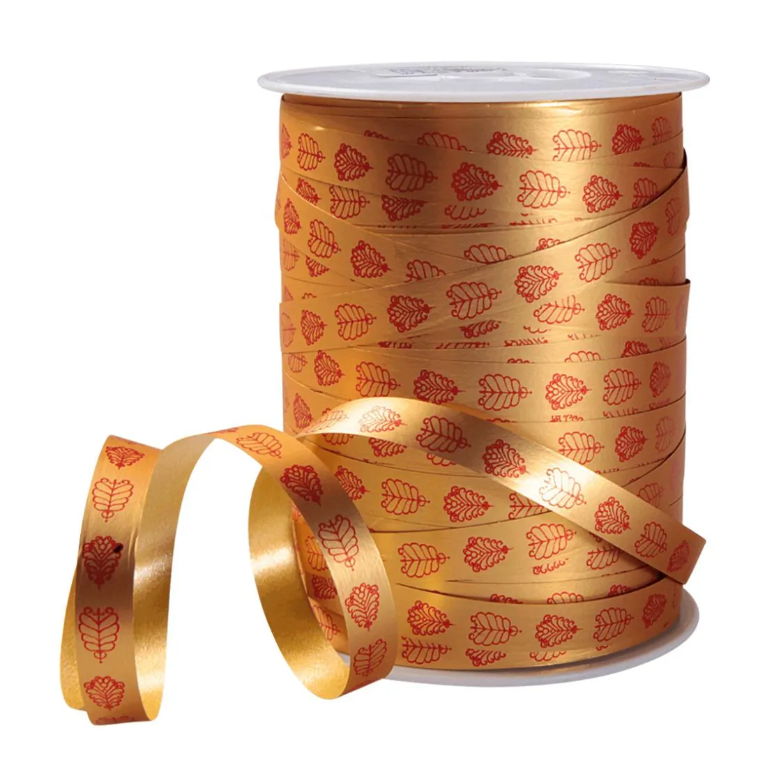 DecoWoerner Cintas De Regalo>Cinta De Poliéster "Ornamento De Hojas", 10 Mm,