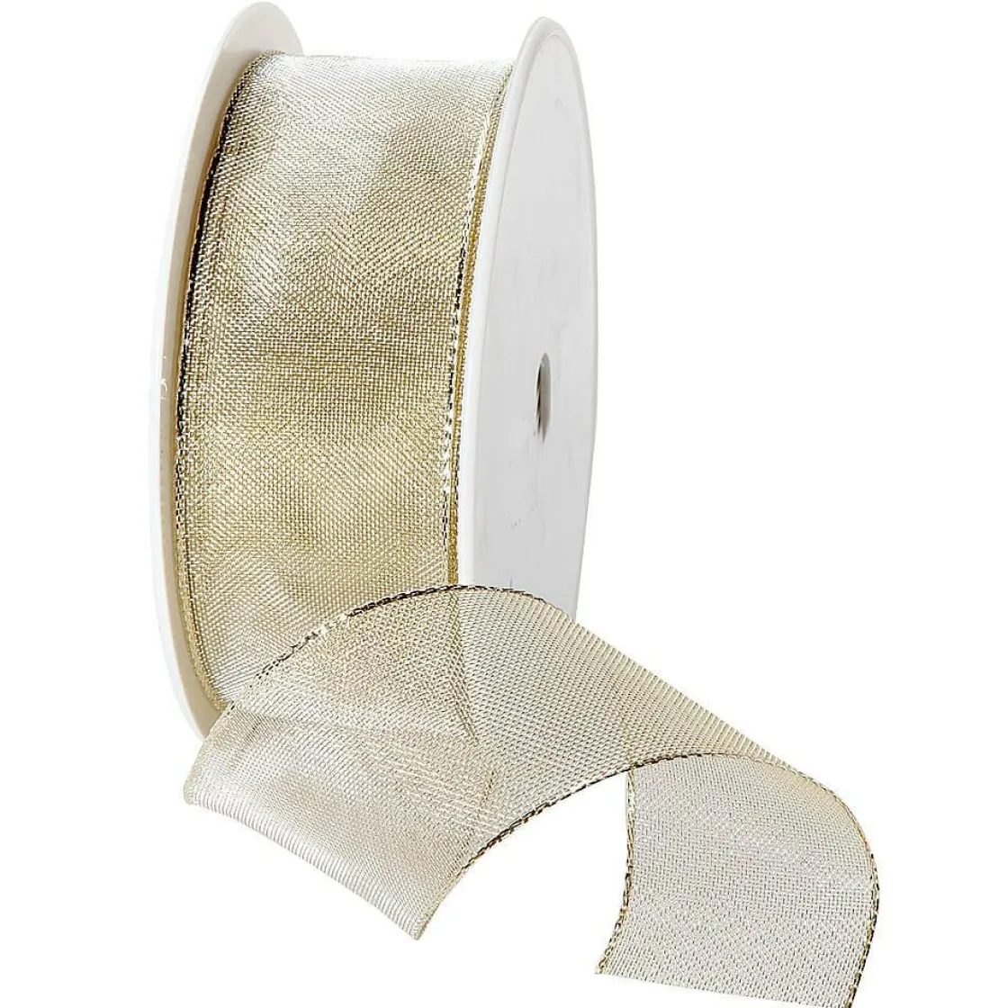 DecoWoerner Cintas De Regalo>Cinta De Red Metálica, Dorada 40 Mm Ancho 25 M