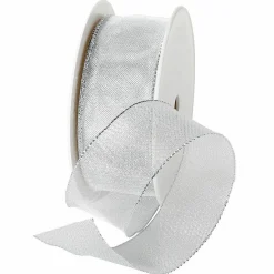 DecoWoerner Cintas De Regalo>Cinta De Regalo, Color Plateado, Anchura 40 Mm