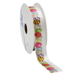 DecoWoerner Cintas De Regalo>Cinta De Regalo De Raso Con Motivo De Huevos De Pascua, 23 Mm, 20 M