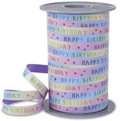 DecoWoerner Cintas De Regalo>Cinta De Regalo "Rainbow Birthday" Pastel 10mm, 200 M