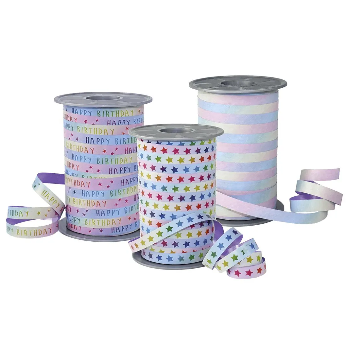 DecoWoerner Cintas De Regalo>Cinta De Regalo "Rainbow Birthday" Pastel 10mm, 200 M