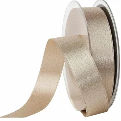 DecoWoerner Cintas De Regalo>Cinta De Satén Mica, 25 Mm, 20 M, Crema