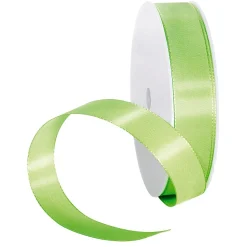 DecoWoerner Cintas De Regalo>Cinta De Tafetán Con Orillo 25 Mm, 50 M, Manzana