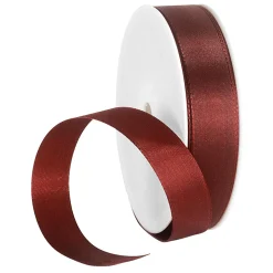 DecoWoerner Cintas De Regalo>Cinta De Tafetán Con Orillo 25 Mm, 50 M, Burdeos