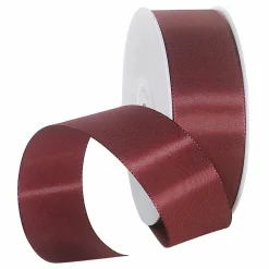 DecoWoerner Cintas De Regalo>Cinta De Tafetán Con Orillo 40 Mm, 50 M, Burdeos