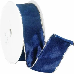 DecoWoerner Cintas De Regalo>Cinta De Tela Con Borde Dorado, 40 Mm, 25 M,