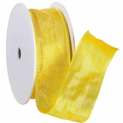 DecoWoerner Cintas De Regalo>Cinta De Tela Con Borde De Alambre, , Anchura 40 Mm
