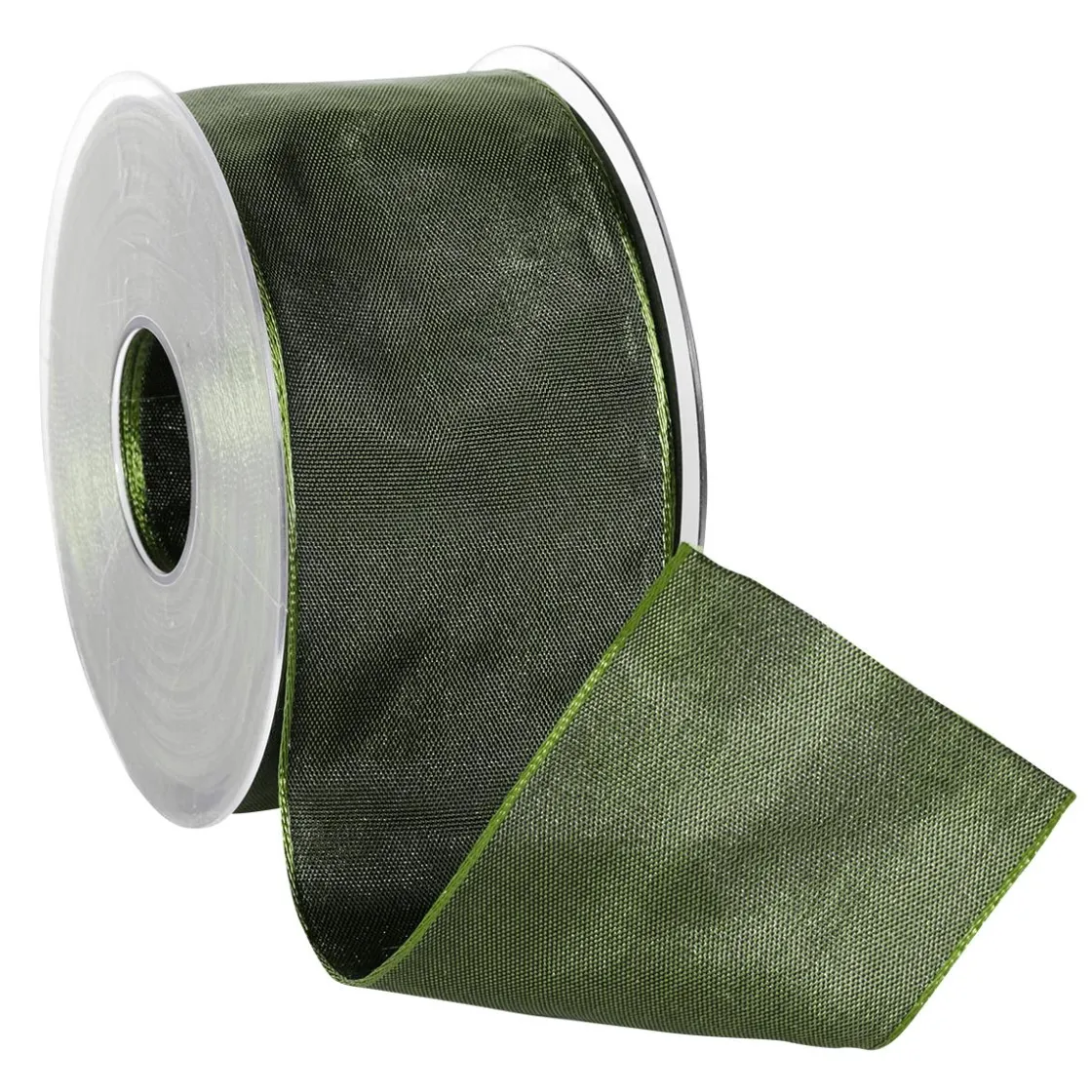 DecoWoerner Cintas De Regalo>Cinta De Tela Con Borde De Alambre, Oscuro, Anchura 60 Mm