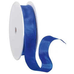 DecoWoerner Cintas De Regalo>Cinta De Tela Con Bordes De Alambre, Color Real, Anchura 25 Mm