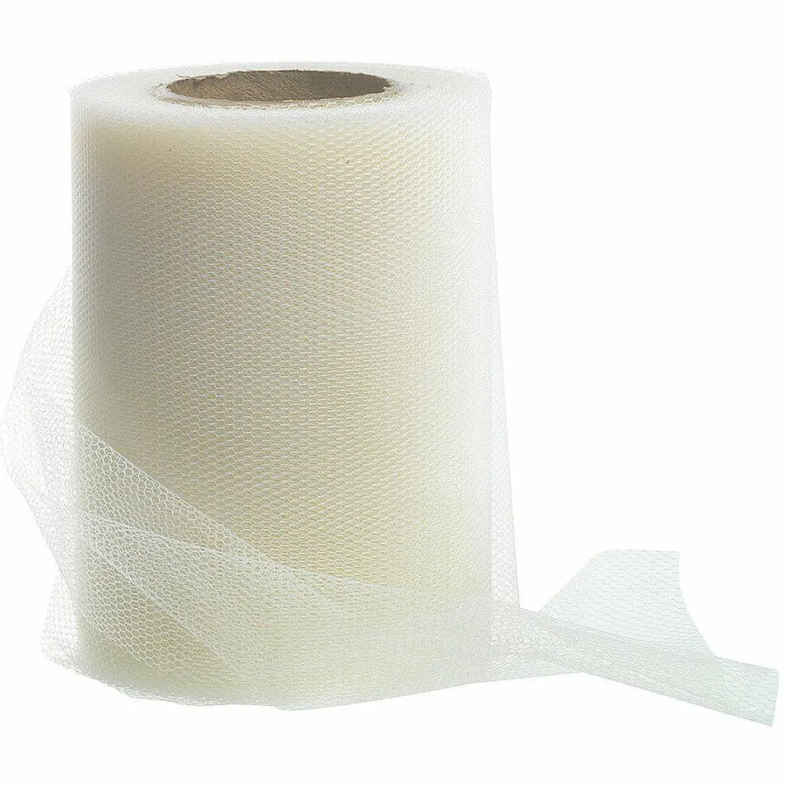 DecoWoerner Cintas De Regalo>Cinta De Tul, Anchura 100 Mm, Color Crema