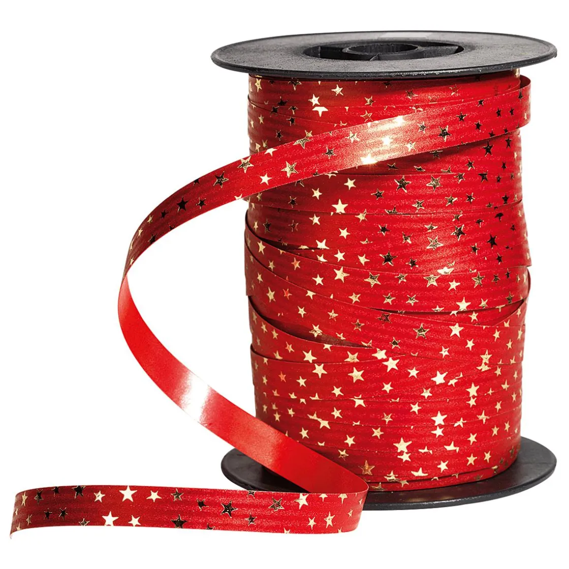 DecoWoerner Cintas De Regalo>Cinta Rizada De Poliéster "Estrellas", 10 Mm, 100 M,