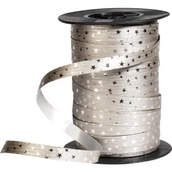 DecoWoerner Cintas De Regalo>Cinta Rizada De Poliéster "Estrellas", 10 Mm, 100 M,