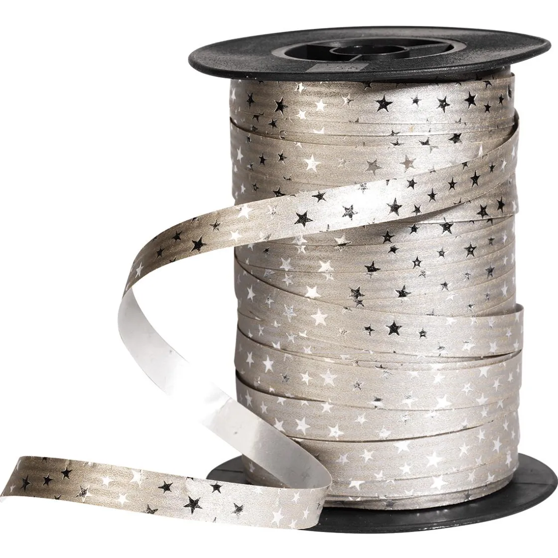 DecoWoerner Cintas De Regalo>Cinta Rizada De Poliéster "Estrellas", 10 Mm, 100 M,