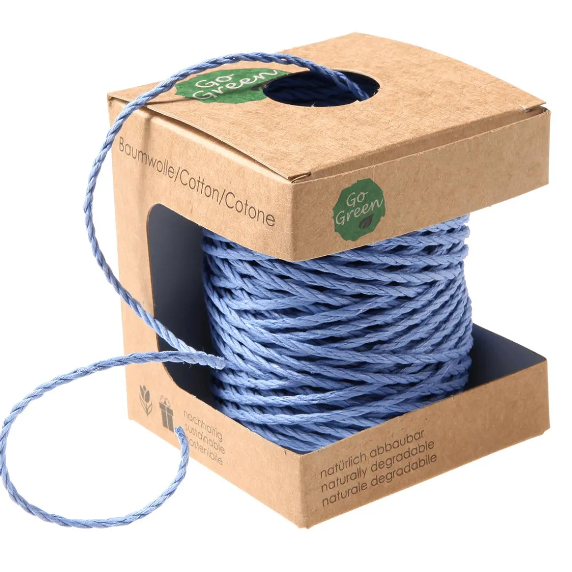 DecoWoerner Cintas De Regalo|Go Green - Envoltorio Para Regalo Ecológico>Cinta Rizadora EcCordón De Algodón Respetuoso Con El Medio Ambiente Hecho De Material Degradable 3 Mm 30 M Claroológica De Material Degradable 10 Mm 100 M De Rojo