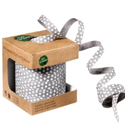 DecoWoerner Cintas De Regalo|Go Green - Envoltorio Para Regalo Ecológico>Cinta Rizadora Ecológica Con Motivo De Estrella 10 Mm 100 M
