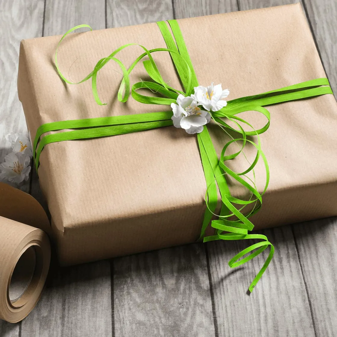 DecoWoerner Cintas De Regalo|Go Green - Envoltorio Para Regalo Ecológico>Cinta Rizadora Ecológica De Material Degradable 10 Mm 100 M De Manzana