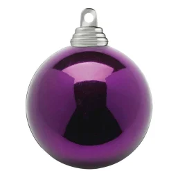 DecoWoerner Bolas De Navidad>Ciruela, Bolas De Navidad Brillantes De Plástico Ignífugo, 6 Cm Ø - 24 Uds.