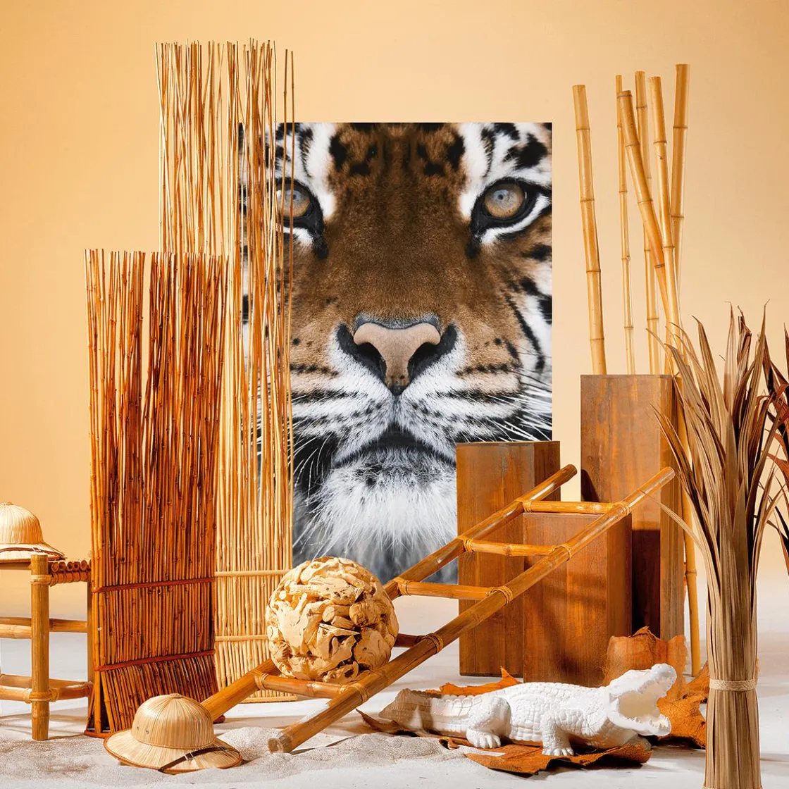 DecoWoerner Decoración De Animales>Cocodrilo Decorativo 100 Cm