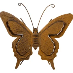DecoWoerner Decoración De Animales|Decoración De Primavera>Colgador De Pared Decorativo Con Forma De Mariposa 4 X 20 X 23 Cm
