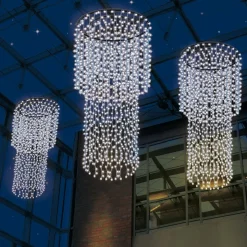 DecoWoerner Luces De Navidad>Colgante De Cadenas De Luces LED, Luz Blanca, 500 Cm, Ø 100 Cm
