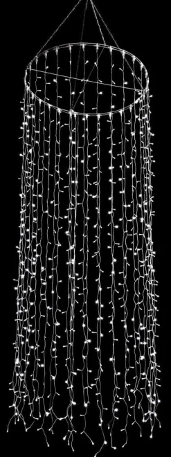 DecoWoerner Luces De Navidad>Colgante De Cadenas De Luces LED, Luz Blanca, 500 Cm, Ø 100 Cm