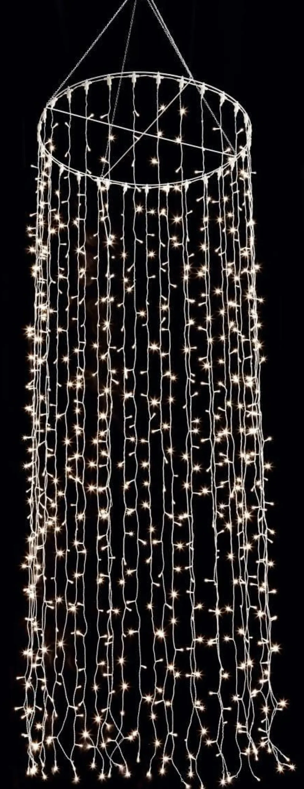 DecoWoerner Luz Decorativa|Luces De Navidad>Colgante De Cadenas De Luces LED 24V Para Interiores, 1200 LED, 500 X 100 Cm