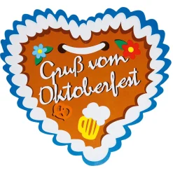 DecoWoerner Decoración Temática|Decoración De Otoño>Colgante De Corazón De Cartón "Oktoberfest" Ø 30 Cm