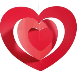 DecoWoerner Decoración Temática>Colgante De Corazones XXL Ø 85 Cm, Poco Inflamable