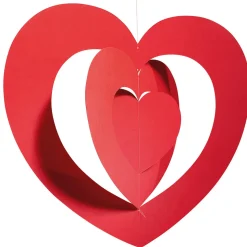 DecoWoerner Decoración Temática>Colgante De Corazones XXL Ø 85 Cm, Poco Inflamable