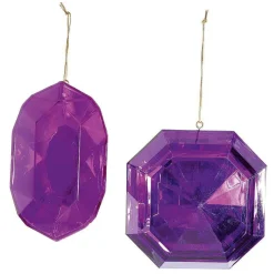 DecoWoerner Figuras De Navidad>Colgante De Diamantes Lila 2 Piezas