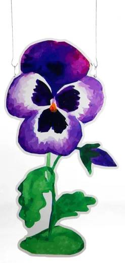 DecoWoerner Decoración De Primavera>Colgante De Exposición "Flor Pensamiento" Anchura 75 Cm